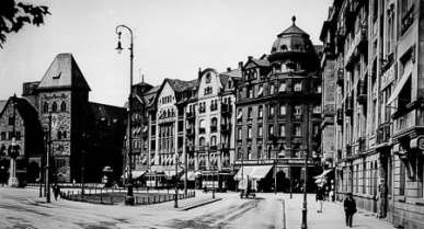Historische Postkarte - Metz - Bahnhofsplatz