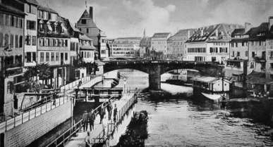 Historische Postkarte - Straßburg - Bei den Mühlen