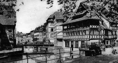 Historische Postkarte - Straßburg - Le Bain aux Plantes