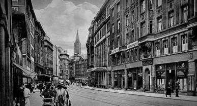 Historische Postkarte - Straßburg - Innenstadt