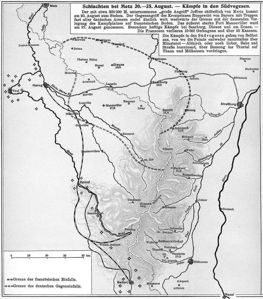 Erster Weltkrieg - Kämpfe in den Vogesen - Kriegsverlauf 1914