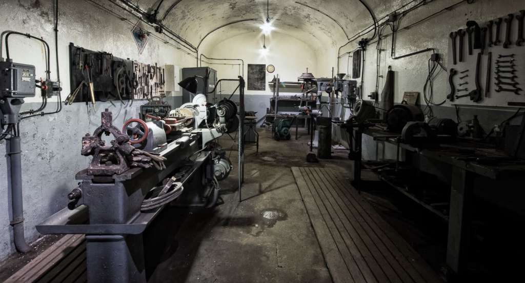 Maginot-Linie: Gros Ouvrage Simserhof - Artilleriewerk Simserhof - Werkstatt