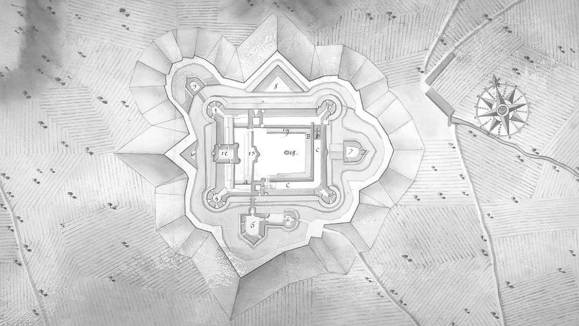 Quelle gallica.bnf.fr / Bibliothèque nationale de France | Konkret: Plan du château de Salces. 