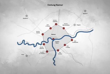 Festung Namur - Karte Festung Namur - Karte