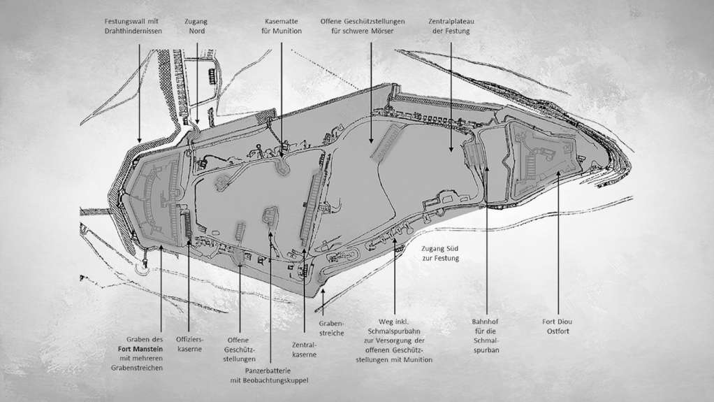 Lageplan der Feste Friedrich Karl bei Metz