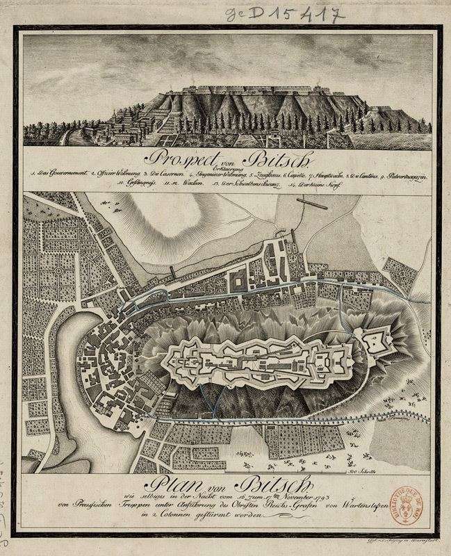 Zitadelle von Bitche - Quelle: gallica.bnf.fr / Bibliothèque national de France