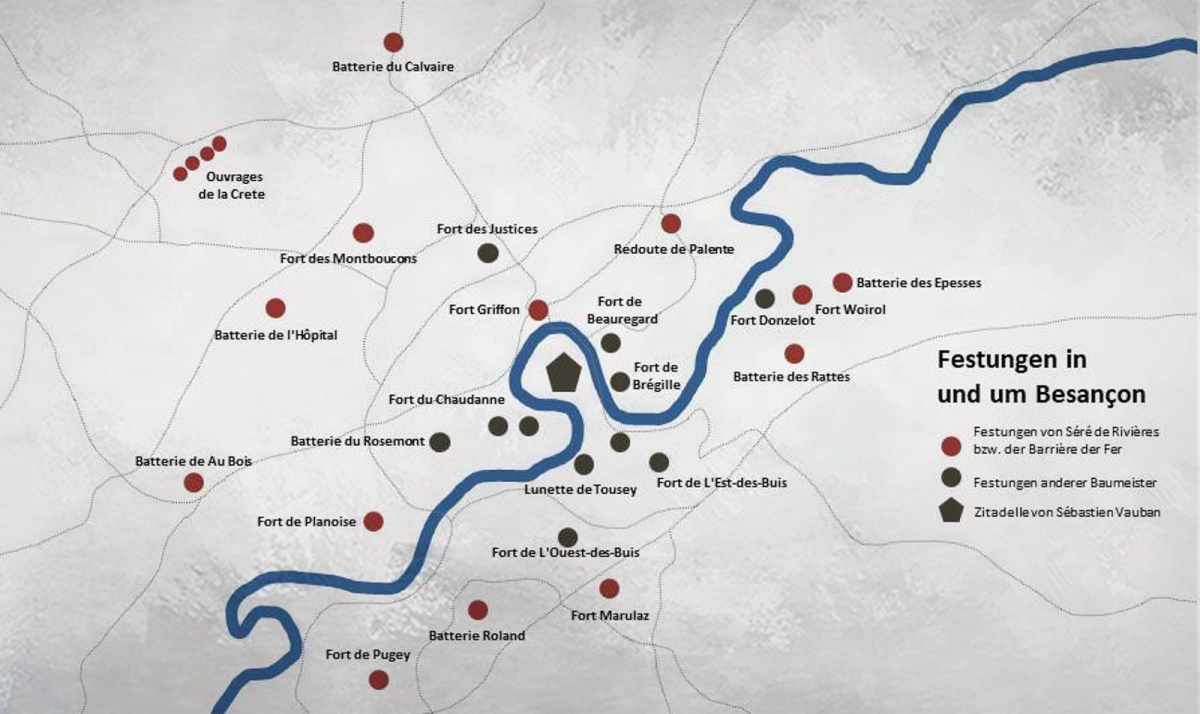 Festungen in und um Besancon