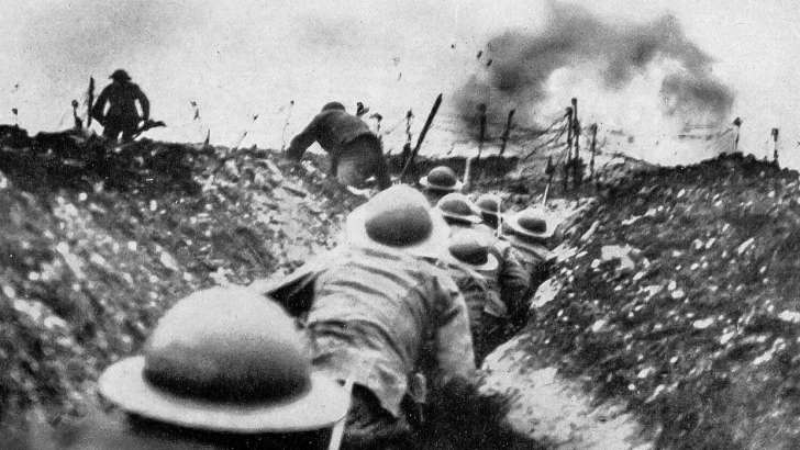 Schützengräben im Ersten Weltkrieg