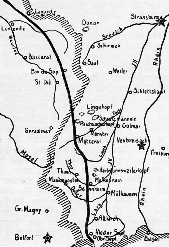 Vogesenfront - Deutsche Stellungen 1915/16 - Erster Weltkrieg