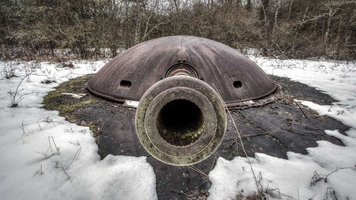 Panzerturm mit 100-mm-Turmkanone der Festung Kaiserin bei Metz